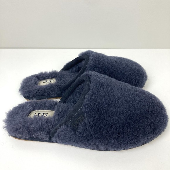 UGG NEW Fluffette Shearling Slide Slippers True Navy Women's Sz 6 Comfy 1102594 - Picture 2 of 8